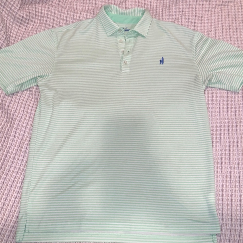 Light Green Johnnie-O performance polo